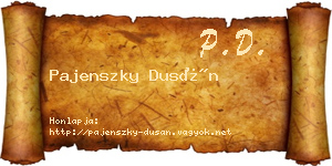 Pajenszky Dusán névjegykártya
